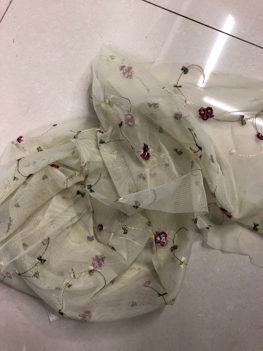 Feel Comfortable High Temperature Dyeing Color Clear Bottom Embroidered Fabric