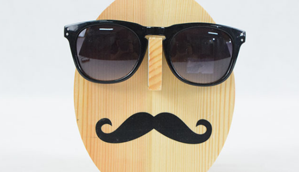 放道具实木人太阳眼镜墨镜眼睛展示架木质创意眼镜店橱窗陈列详情图1