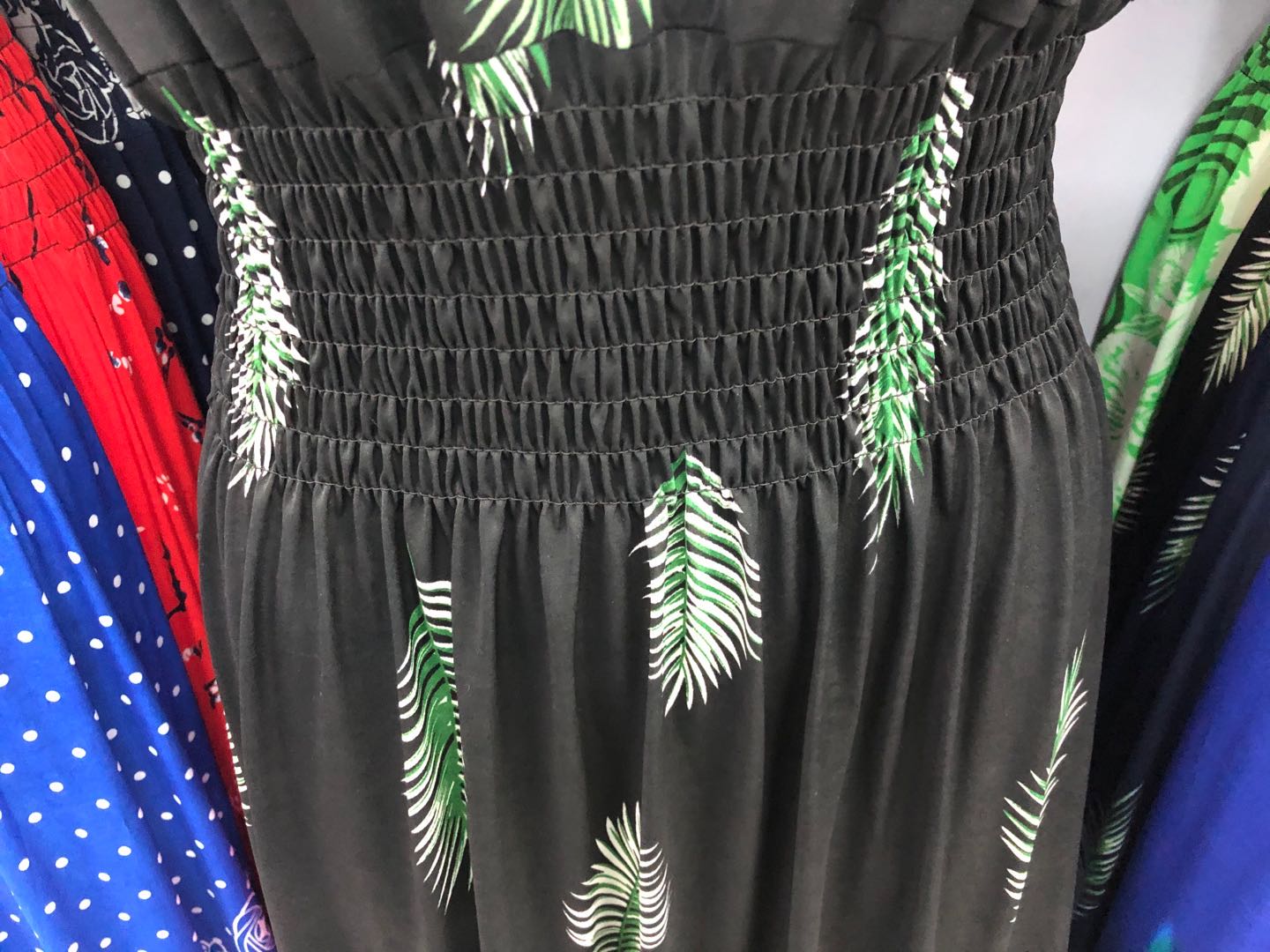 Halter Print Beach Dress - Draped Back View