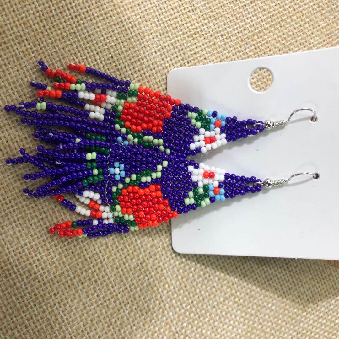 简约款撞色设计米珠耳环气质百搭长款耳环耳饰韩版网红耳坠耳饰