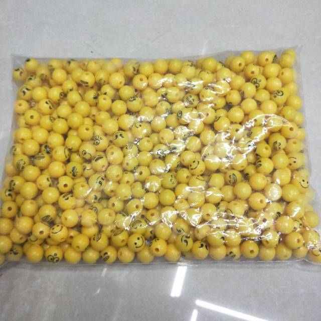 饰品配件 亚克力ps表情包珠子亚克力圆珠 实色糖果珠散珠diy儿童手链串珠材料