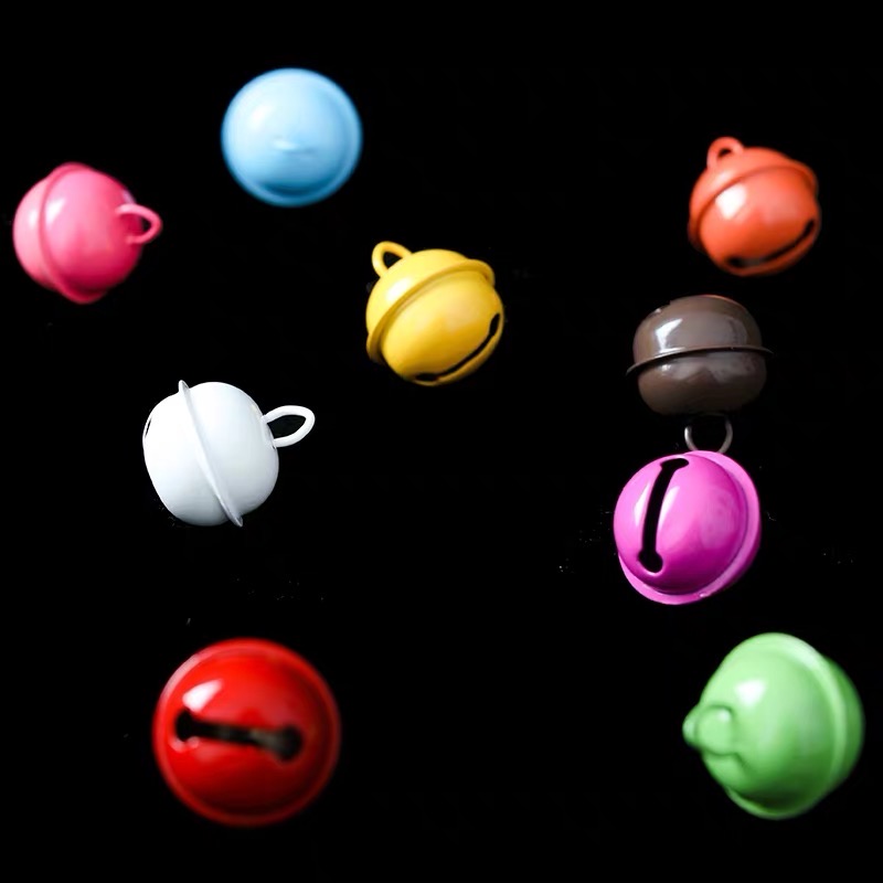 diy挂件材料包手工制作手机挂件合金饰品配件彩色圣诞铃铛混色细节图