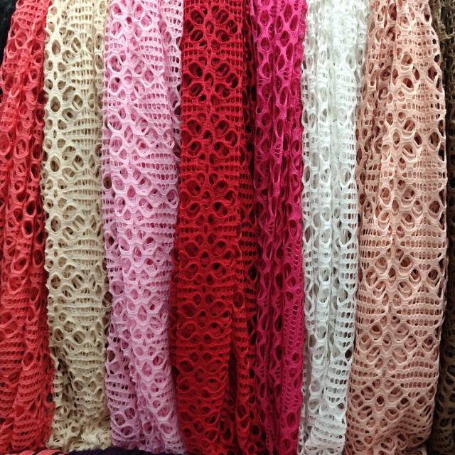 全涤网布提花饰品头饰面料