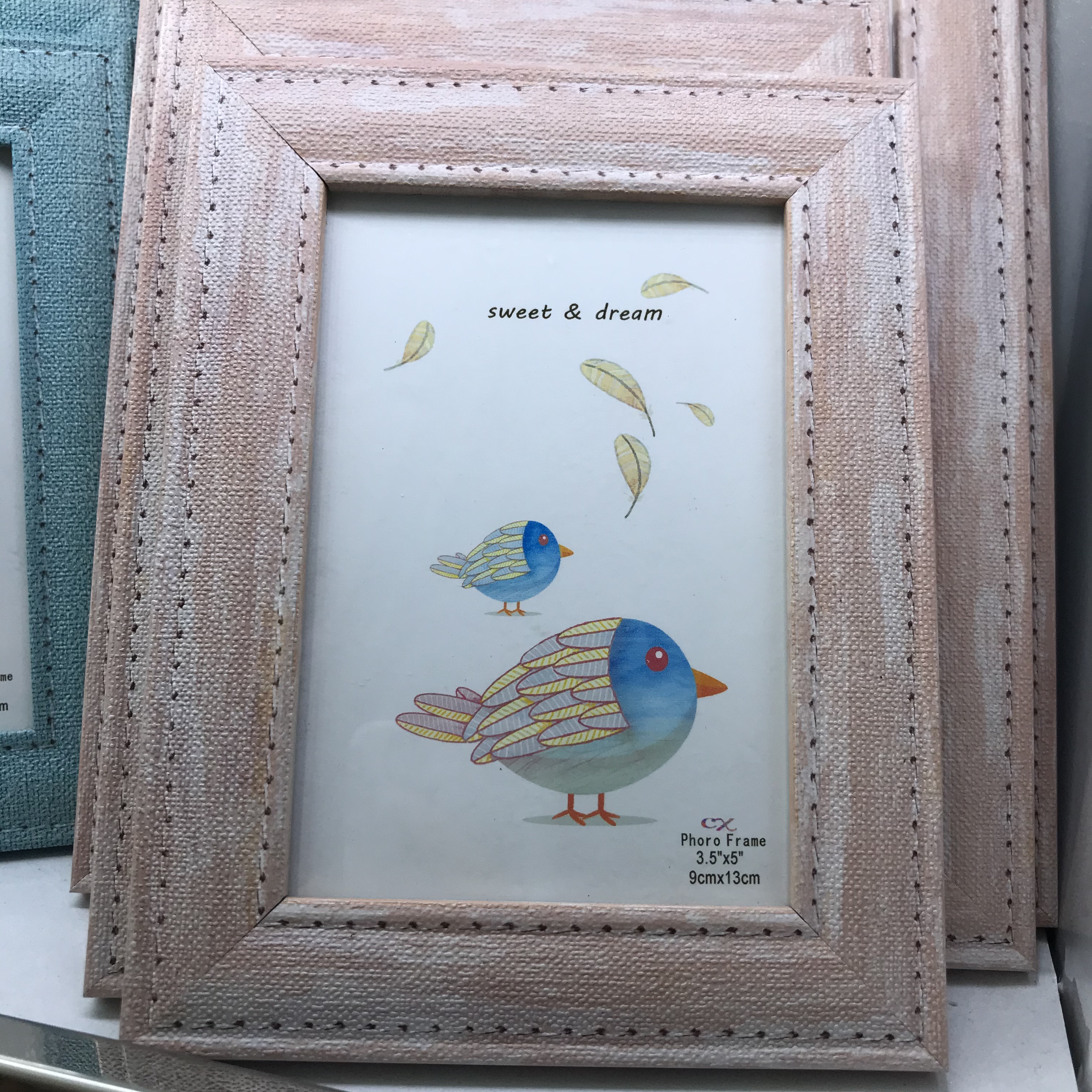 田园仿布艺木纹相框写真婚纱像框照片墙7 8 10 A4 12寸框创意摆台