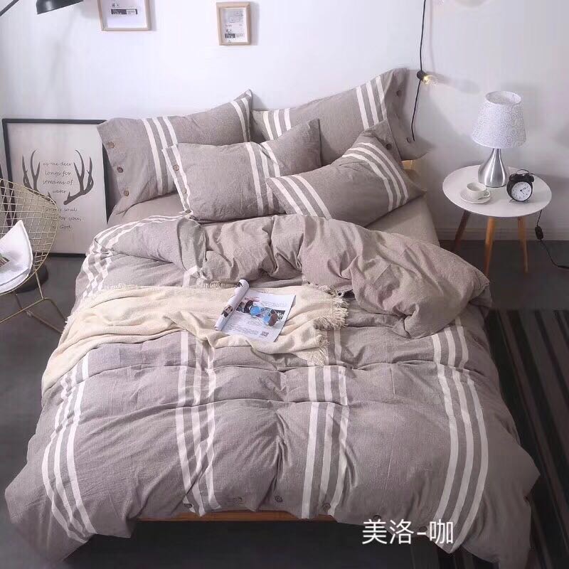 Soft and comfortable close-fitting cotton bedding set of four pieces