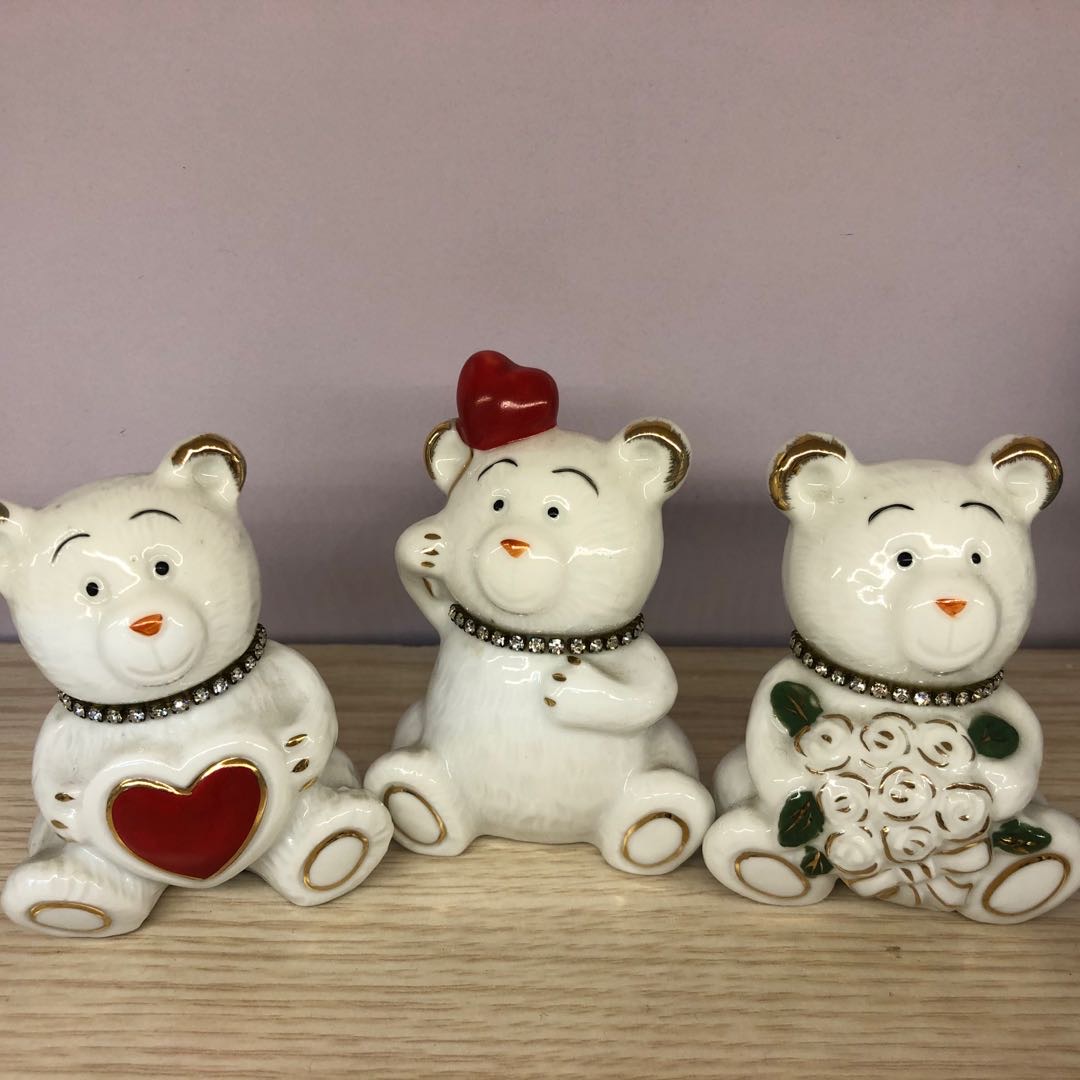 Jintai Craft Bear Creative Ceramic Handicrafts and Decorative Items, European-style luxurious home display gifts