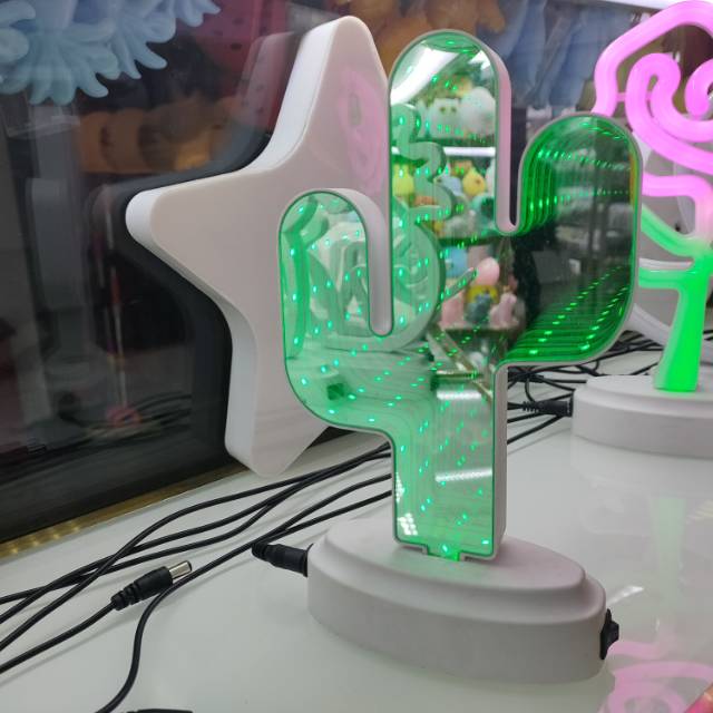 LED菠萝星星月亮爱心台灯霓虹灯装饰网红房间布置ins小夜灯图