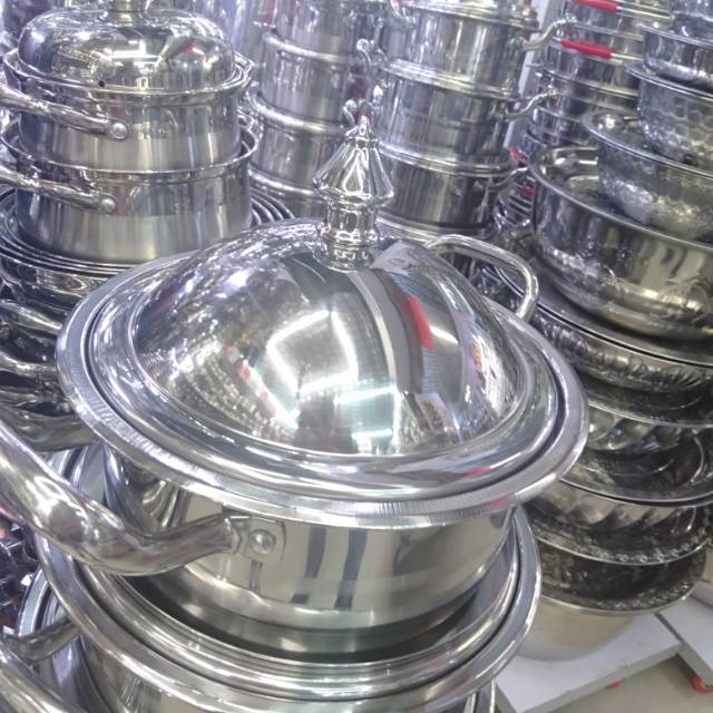 Stainless steel insulated lunch box bucket, household silver steamer