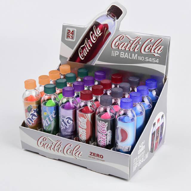 Non-stick cups, realistic cola bottles, color-changing lipstick, color-changing lip balm, lip gloss, long-lasting rosy color Specification image