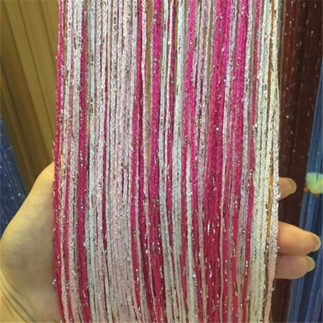 Hot style new 3 m *3 m finished line curtain multi-color flat silver curtain bright silk curtain porch decoration curtain soft decoration wholesale thumbnail