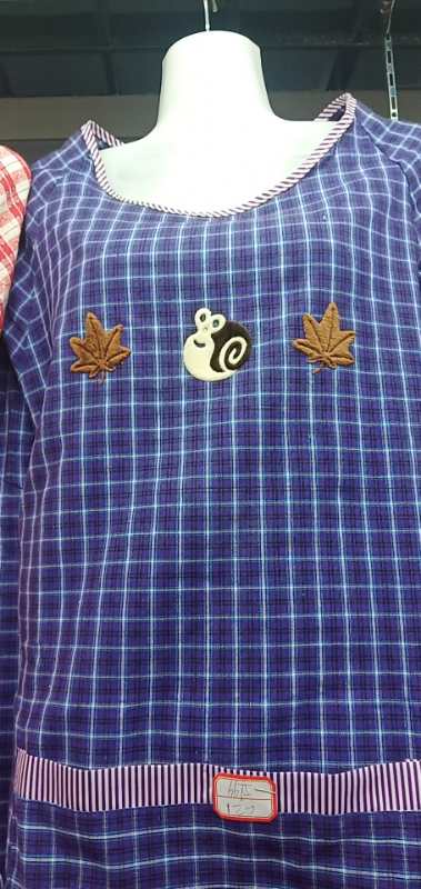 长方格双口袋罩衣围裙家用厨房服务员纯棉工作服时尚男防水防油围腰罩衣