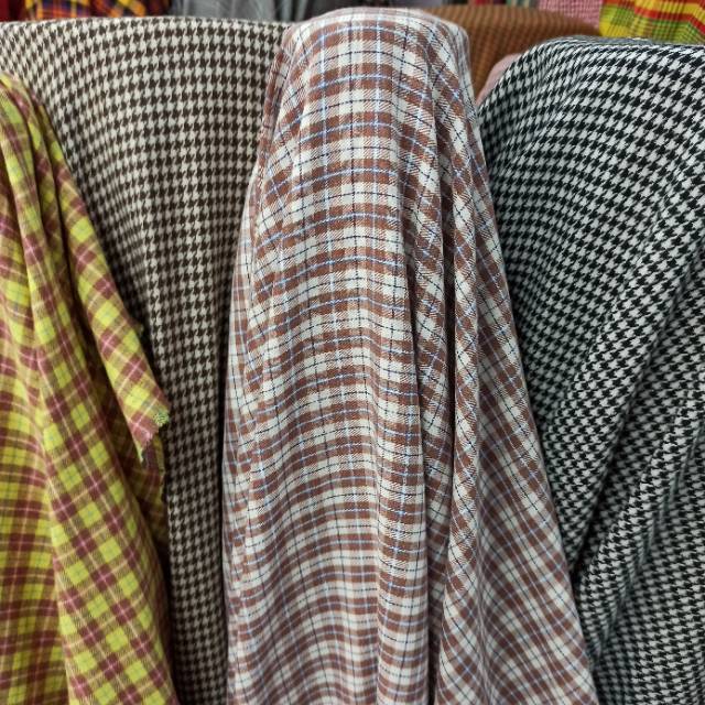 色织格子布用于服装工艺品等面料厂家直销