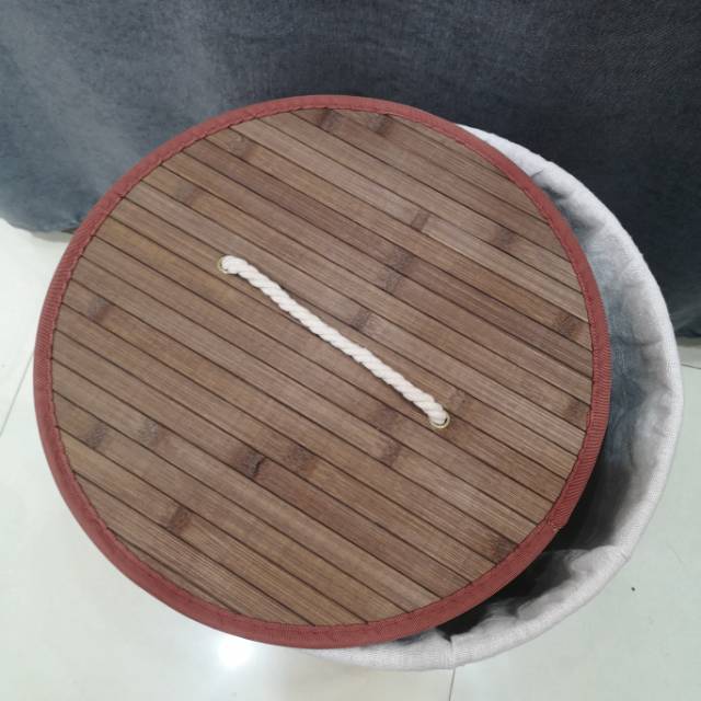 Factory Direct Sales Bamboo Storage Bucket Storage Box, Dirty Clothes Basket Pastoral Storage Box details Picture