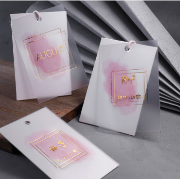Custom Logo Clothes Tag Custom Atmosphere Simple Kapok Paper Clothing Store Label Custom Women's And Children's Special Paper Trademark Specification drawing