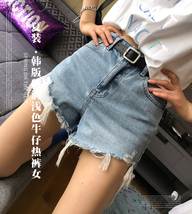 牛仔裤女2020夏季新款韩版时尚高腰女装破洞牛仔短裤热裤