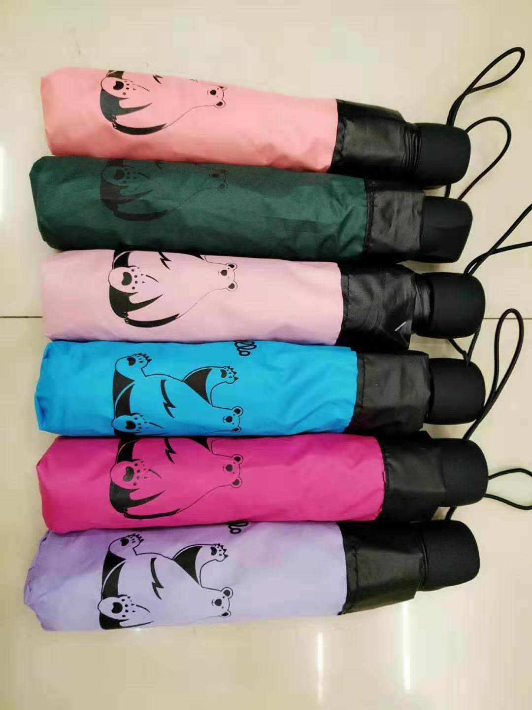 403 Vinyl cartoon three-fold Umbrella, Premium umbrella, umbrella wholesale umbrella, Sun umbrella