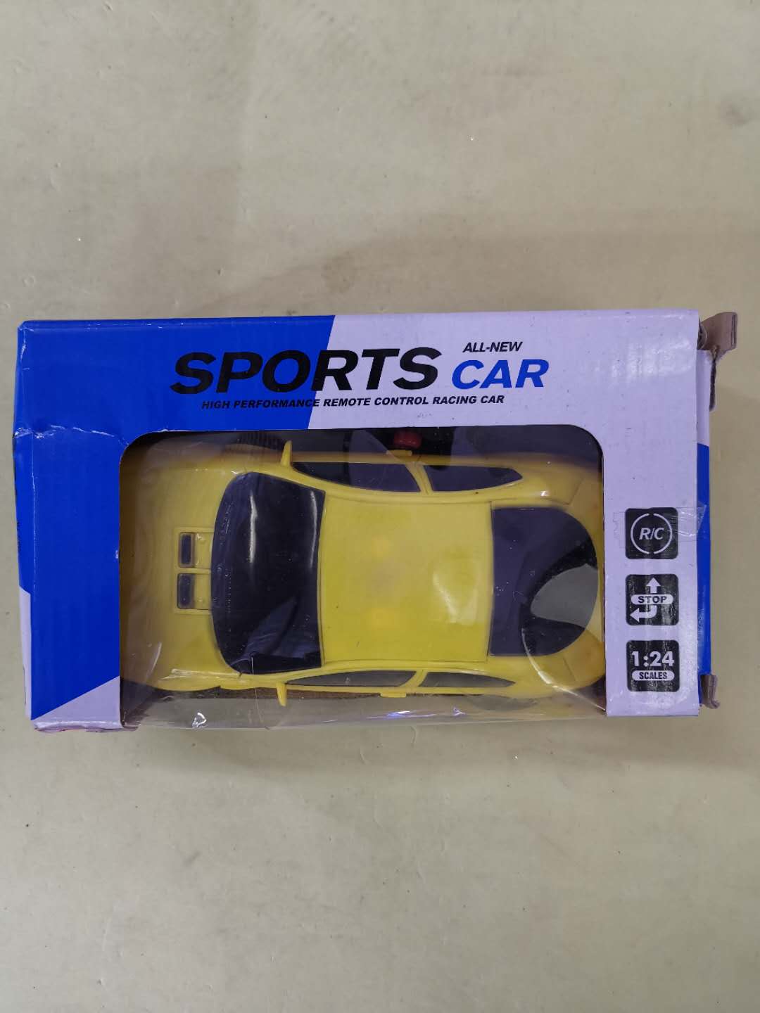 儿童遥控车电动遥控车玩具车儿童玩具模型黄色汽车图