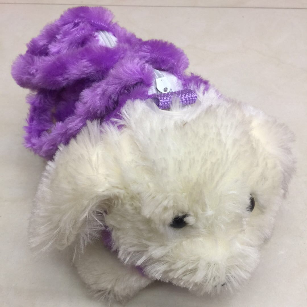 卡通可爱狗狗书包男女宝宝大中小班双肩毛绒背包旅行包