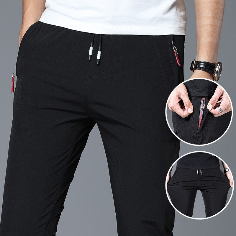 Men's spring and summer casual pants, men's sporty elastic spring wear Specification image