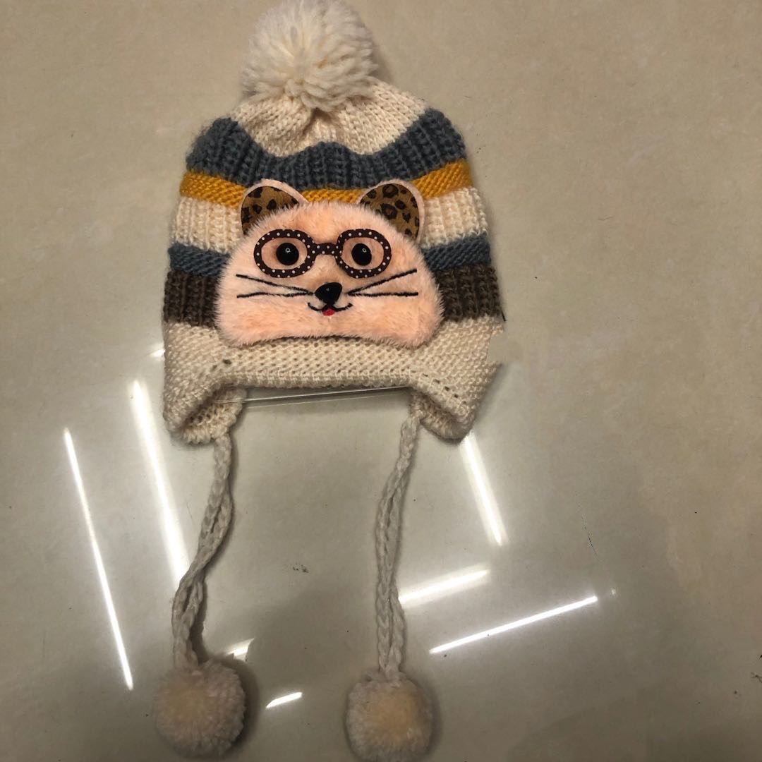Baby Hat Autumn And Winter Plus Fleece Thickened Boy's Hat Korean Children's Wool Knitted Hat Tide