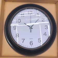黑色复古圆盘挂钟客厅北欧钟表家用创意时钟现代简约大气挂表时尚石英钟