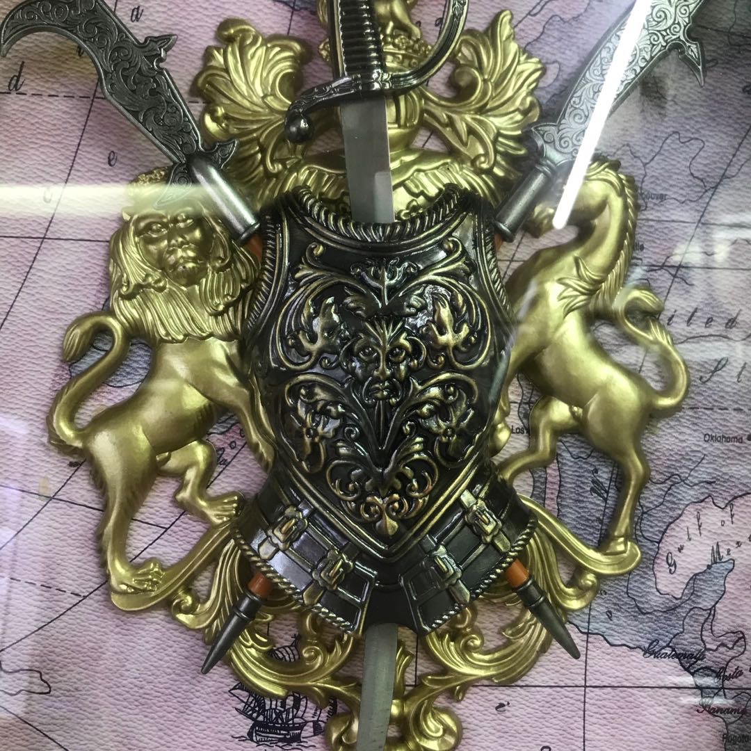 3d creative bedroom wall paintings, living room decorative paintings, sword and knife, dining room wall decorations, relief wall hangings Specification image