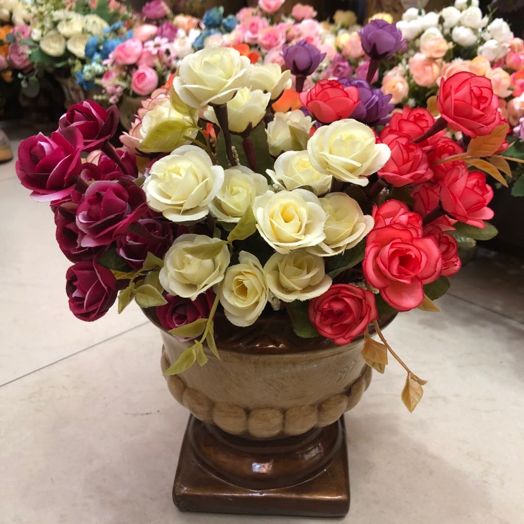 厂家直销仿真花盆栽花家居装饰婚礼装饰