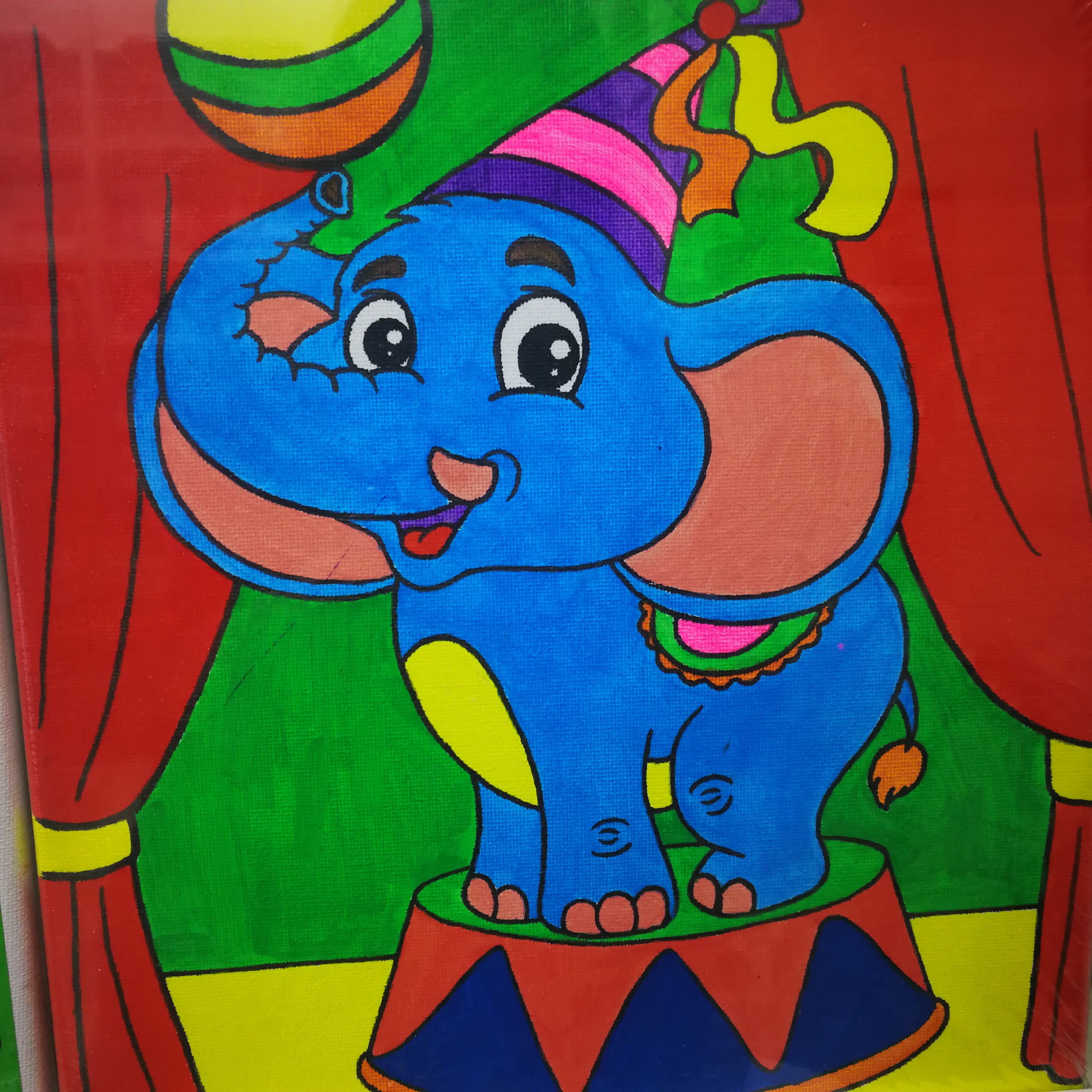 Oil Painting Frame With Picture C2430w Children's Coloring Material Practice Solid Wood Frame Praise Rate 100% Specification drawing