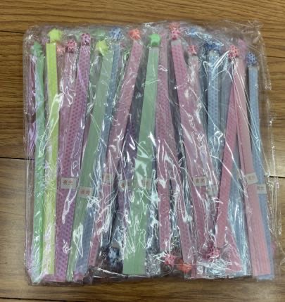 夜光彩色五角星手工折纸条