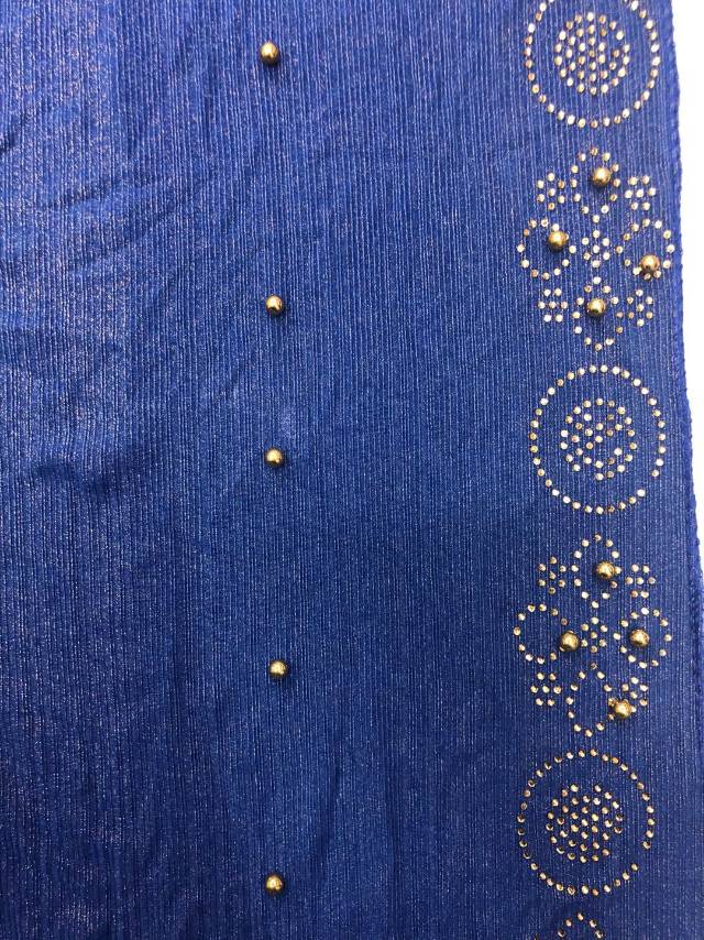 Gauze Pressed Diamond Bead Scarf Muslim Scarf Long Scarf details Picture