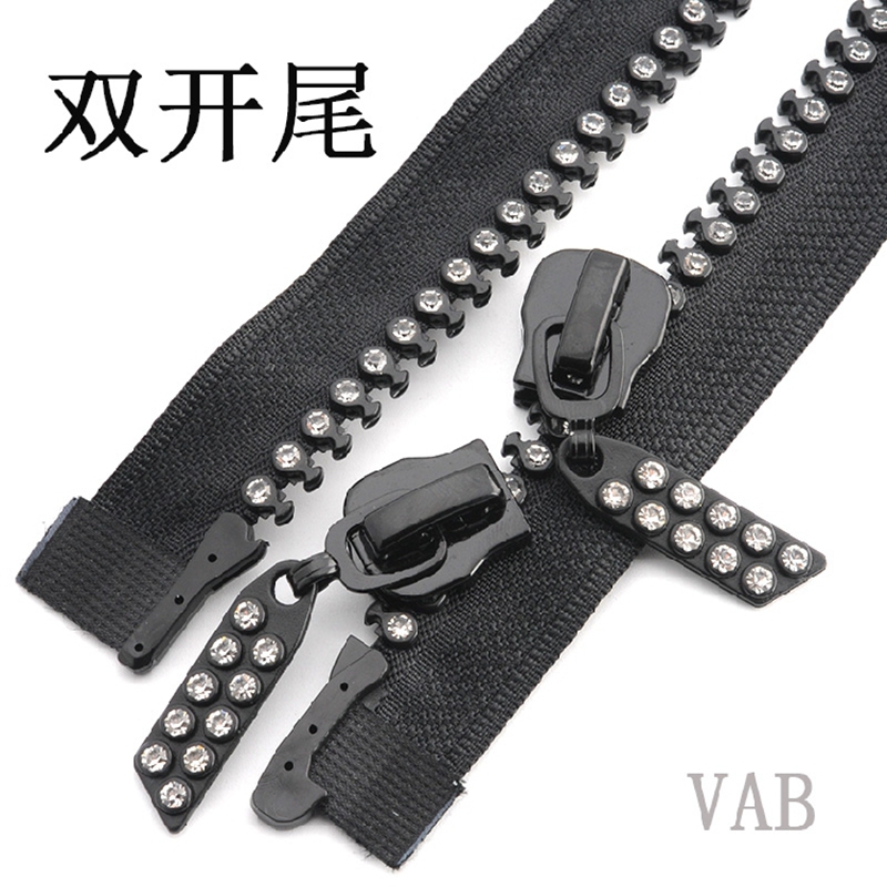Factory direct sales of diamond zipper metal pull tabs for clothing decoration pull locks Specification image