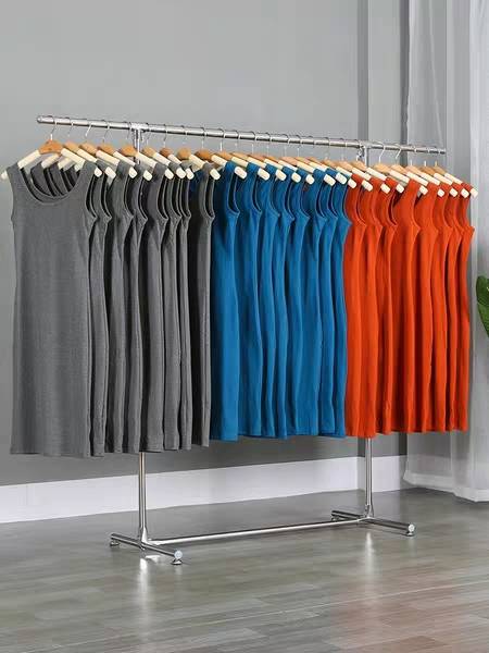 厂家直销晾衣架落地简易晾衣杆家用晾衣架阳台晾衣架折叠晾衣架家用晒被神器