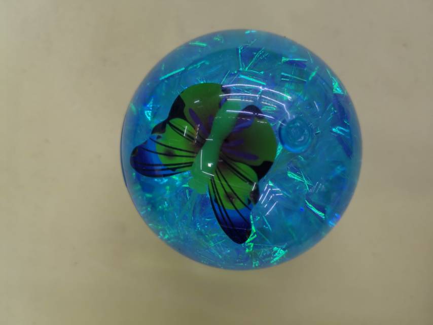 65MM colored fabric butterfly glittering elastic water ball Specification image