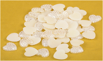 diy semi-circular pearl handcrafted hair accessories, headwear and children's jewelry with brick positions, imitating pearl hearts Specification image