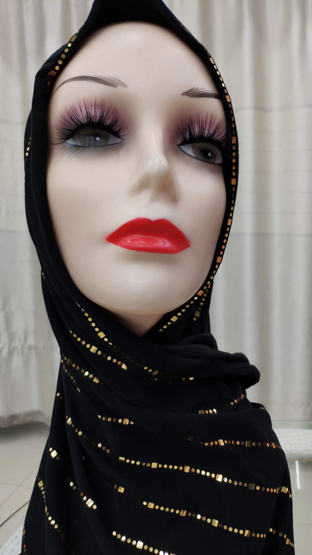 Women's Arab Muslim Gauze New Summer Thin Chiffon Milk Silk Full Hot Drill Headscarf