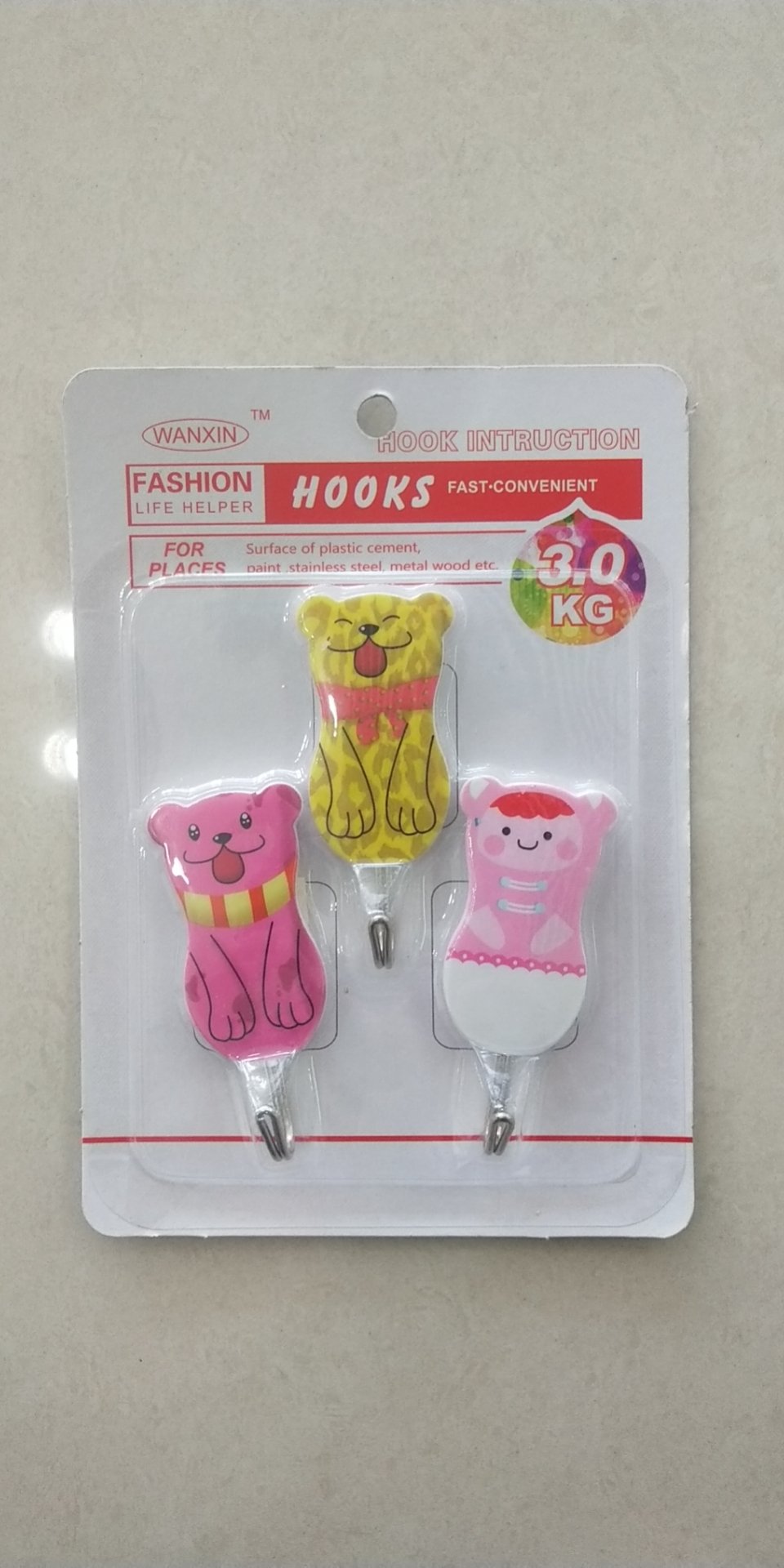 厂家直销爆款时尚环保卡通图案强力超强力粘钩