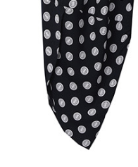 中年白色波点印花哈伦裤女妈妈宽松休闲裤薄款直筒显瘦裤子细节图