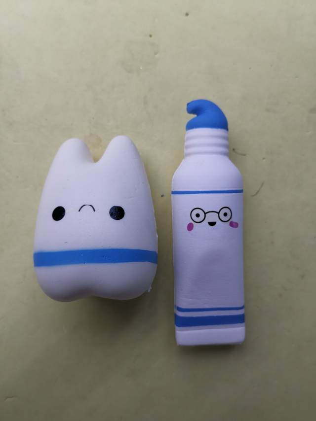 牙齿牙膏卡通造型组合慢回弹仿真玩具减压挤压揉虐放松心情