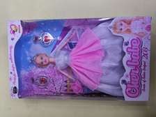 仿真洋娃娃芭比公主女孩单个娃娃玩具大礼盒粉白裙那花公主