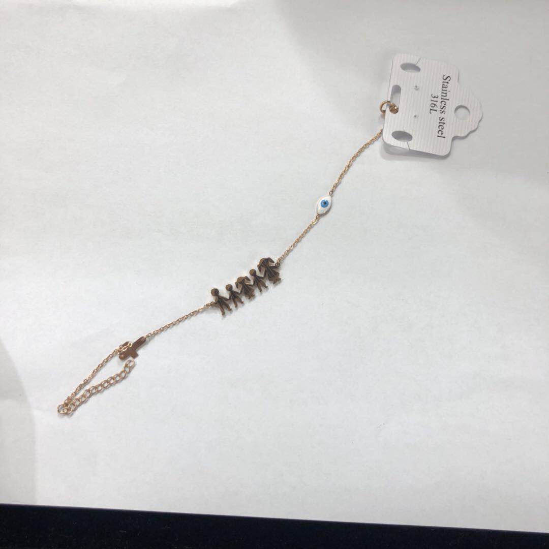 Manufacturers direct sales of stainless steel gold-plated family bracelet jewelry thumbnail