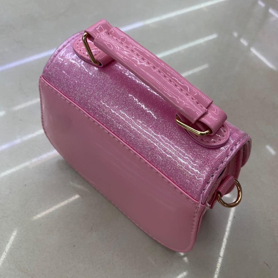 Summer Flower Cute Princess PV Bag, hand-held crossbody bag, soft pink style details Picture