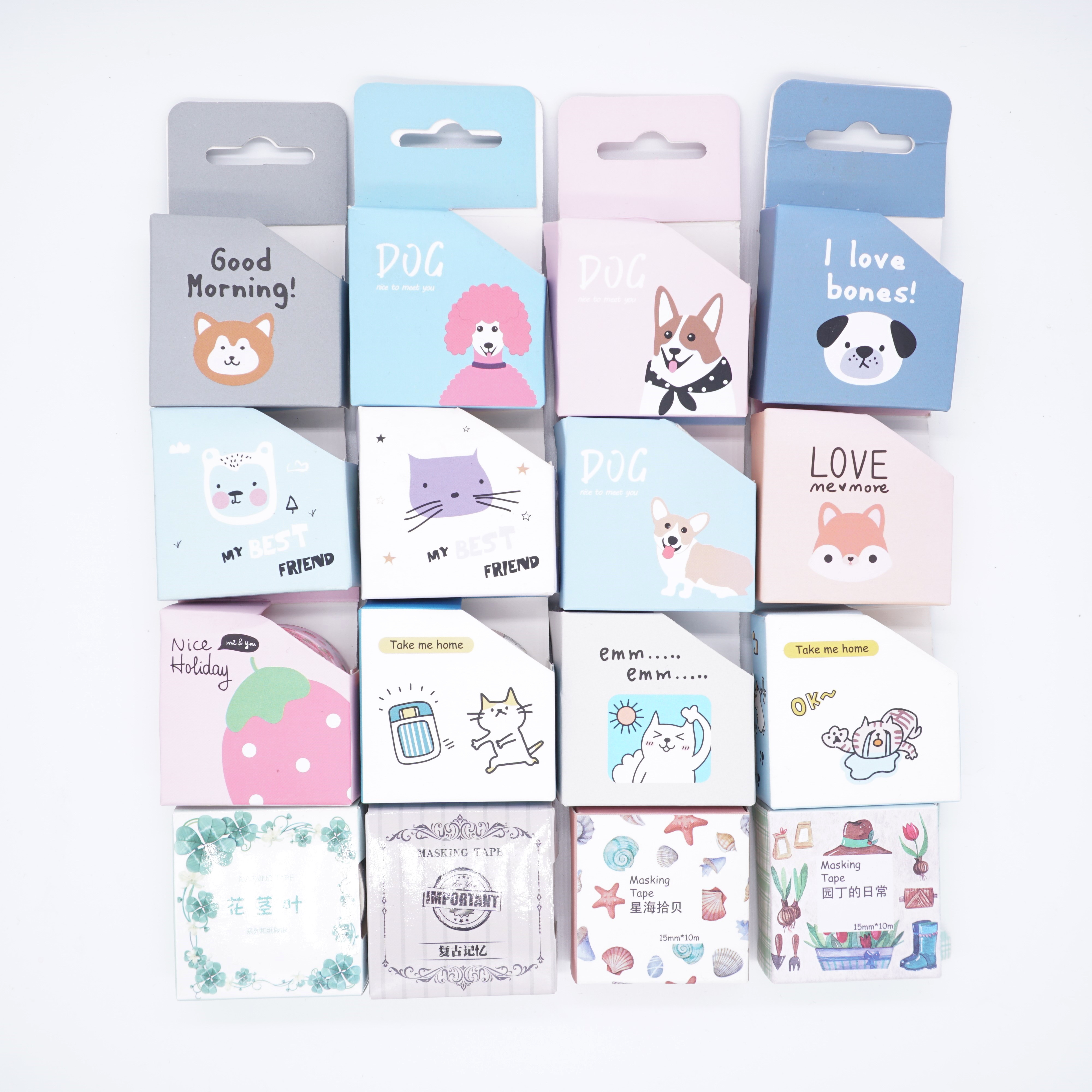 1.5cm*5m cartoon cute and fresh animal fruit planner stickers details Picture