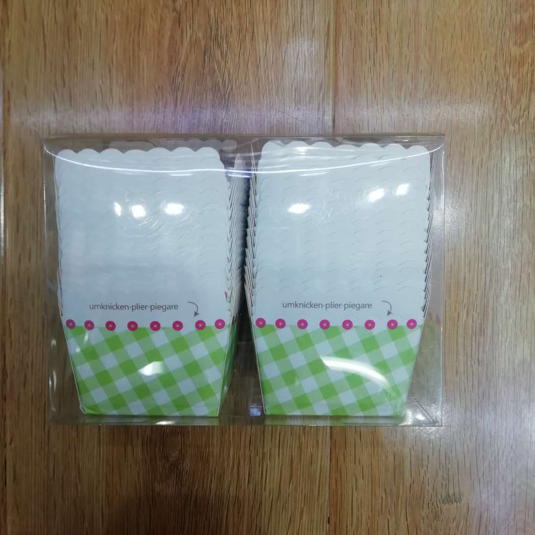 Steamed Cupcake Material Set Household High-Temperature Baking Packaging Paper Box Disposable Green