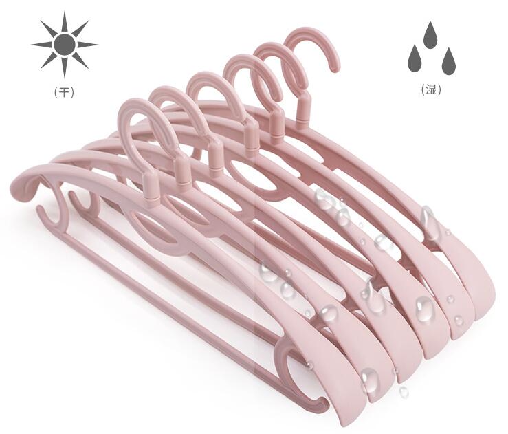 Thickened Wide Shoulder Seamless Hanger Solid Plastic Non-Slip Clothes Hanging Underwear Hanging 360 Degrees Can Rotate Clothes Support