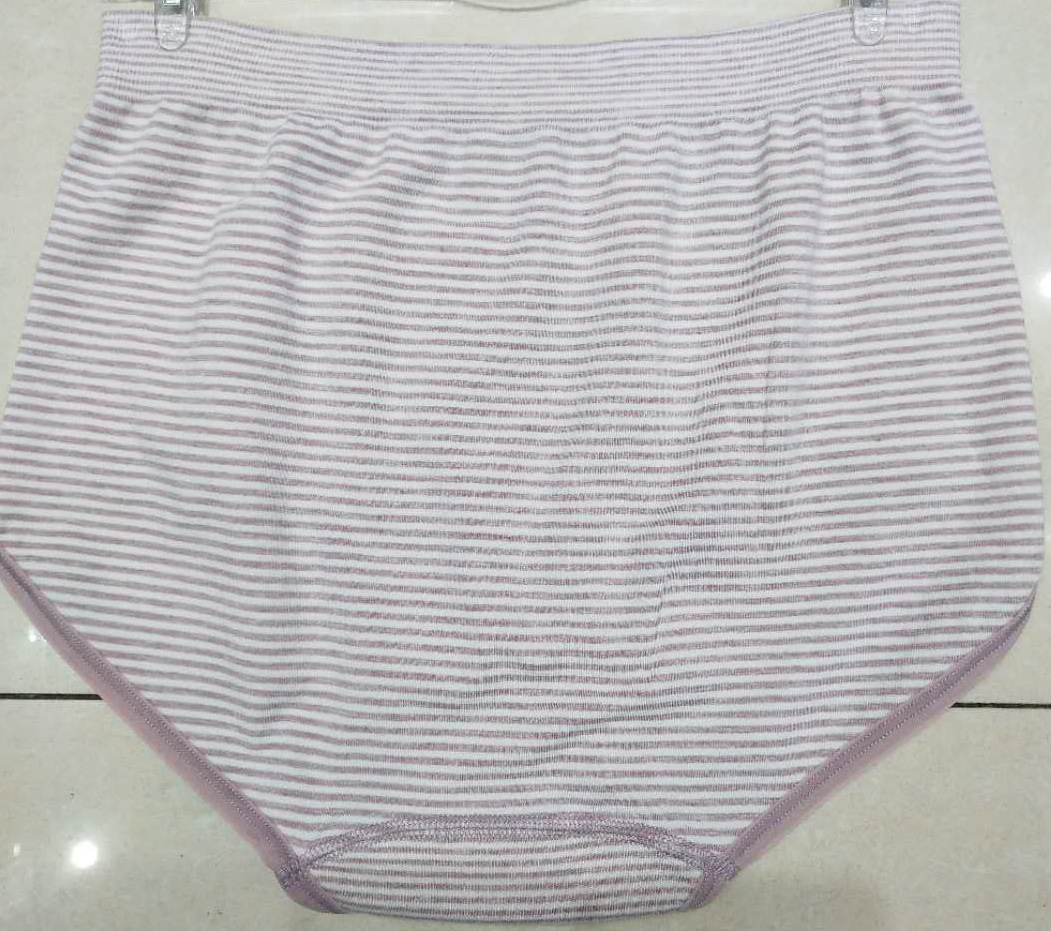 Women's Sexy Belly Retraction Color Strip Baby Cotton Underwear Non-Trace Antibacterial Comfortable Briefs details Picture