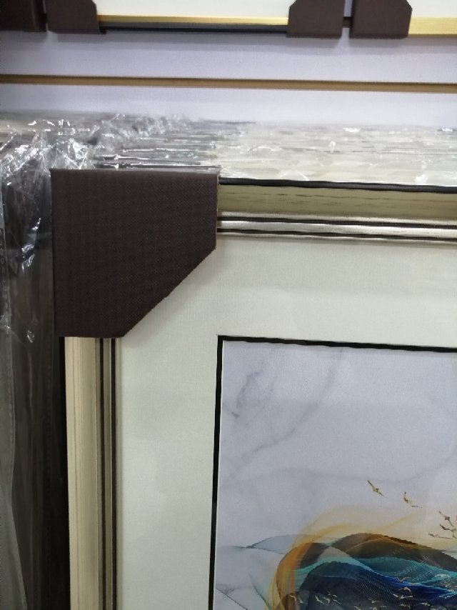 北欧轻奢晶瓷画现代简约客厅入户装饰画餐厅玄关背景挂画一路有你细节图
