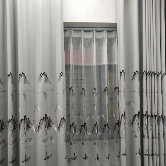 High-precision embroidered Chinese-style curtains