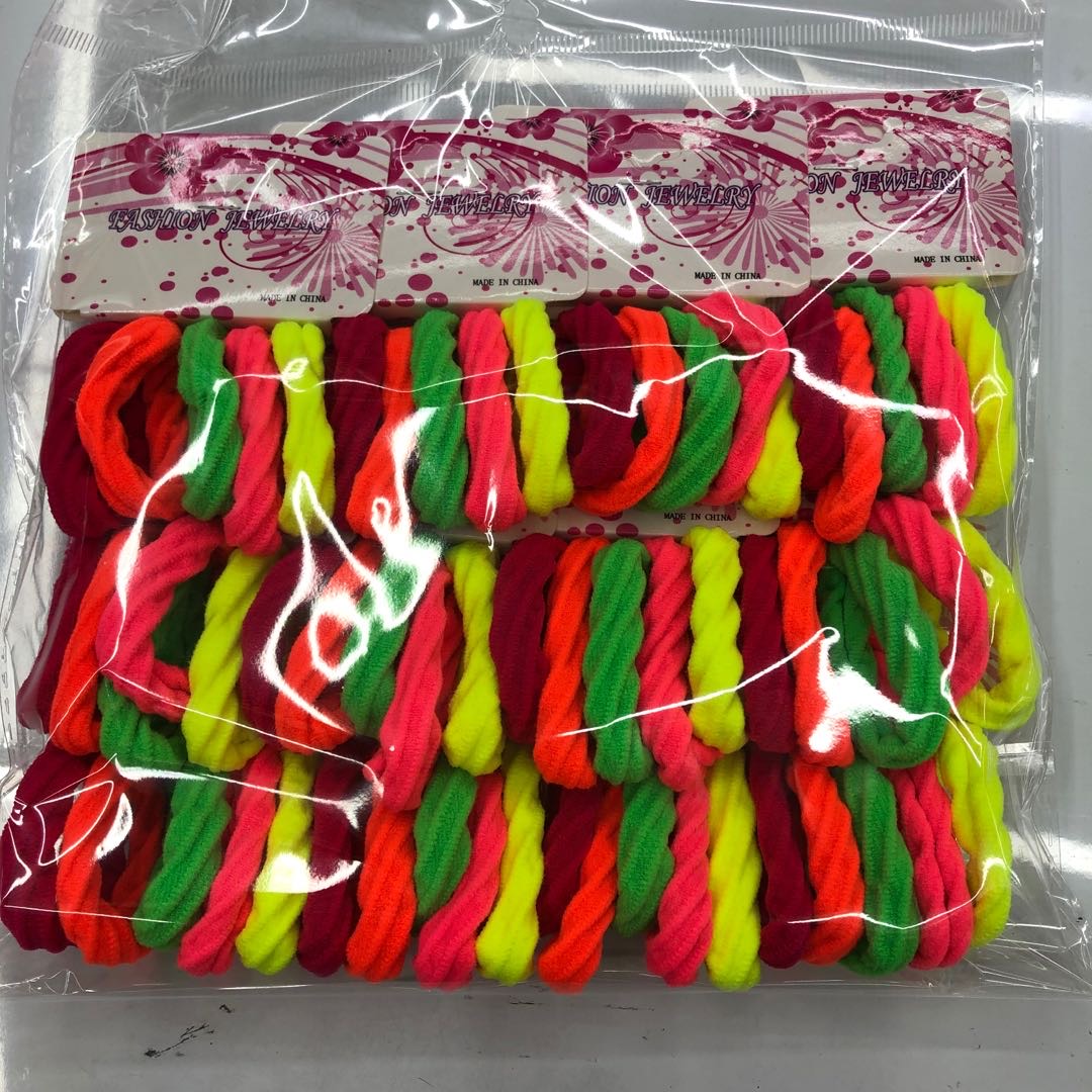 Manufacturers direct jointless spiral multi - color hair ring high elastic rubber bands simple hair cord thumbnail