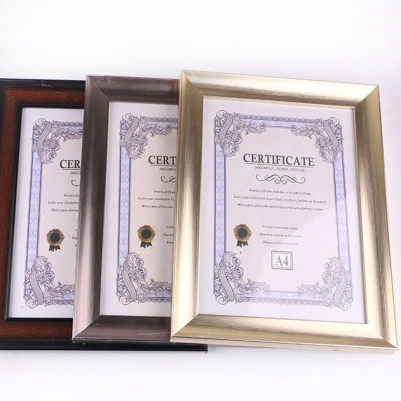 Simple patent honor certificate photo frame wall-mounted a4 award certificate frame A3 business license photo frame stand protection cover