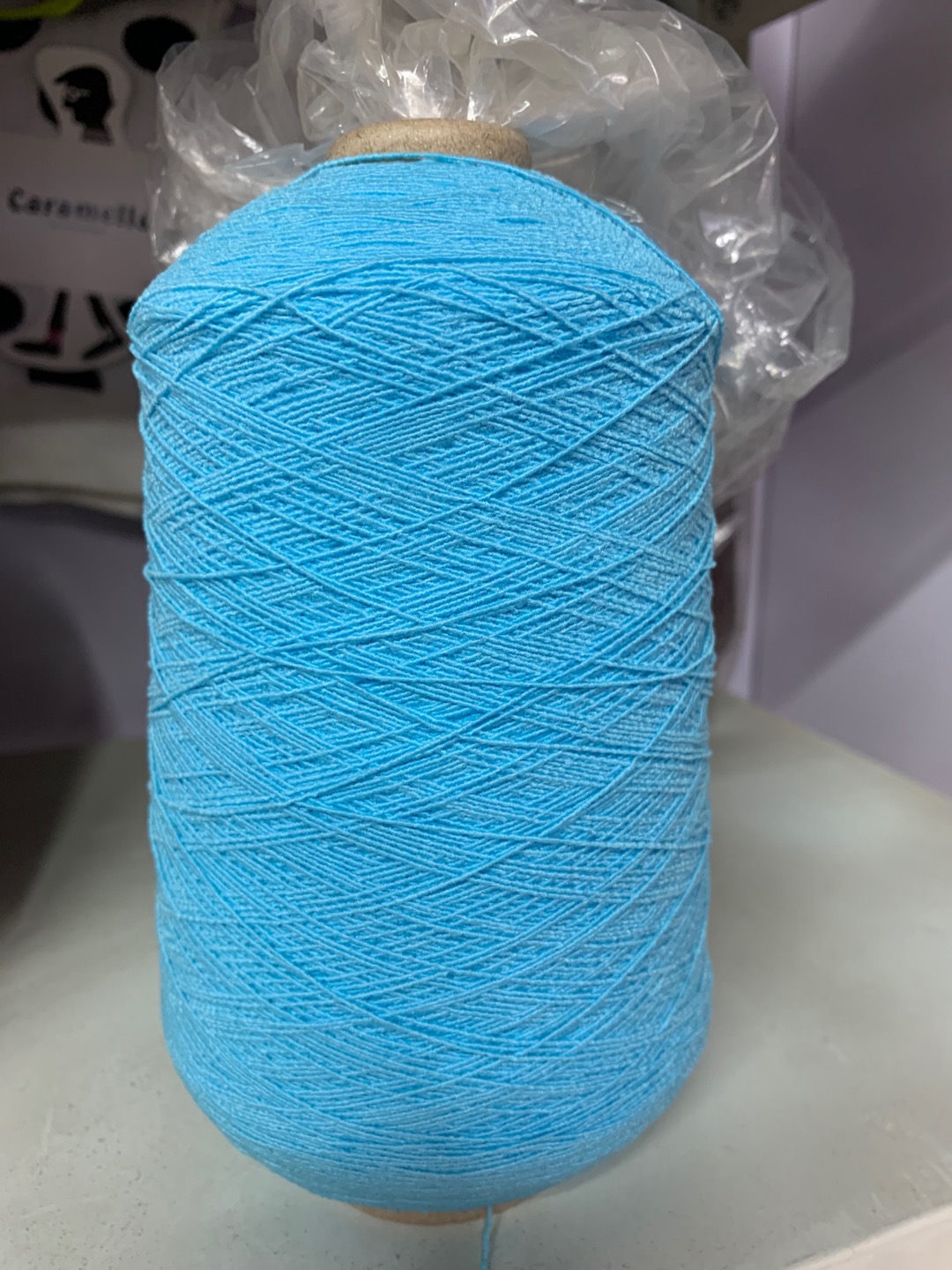 Ultra-fine elastic thread spandex sewing machine bottom line elastic rubber blue